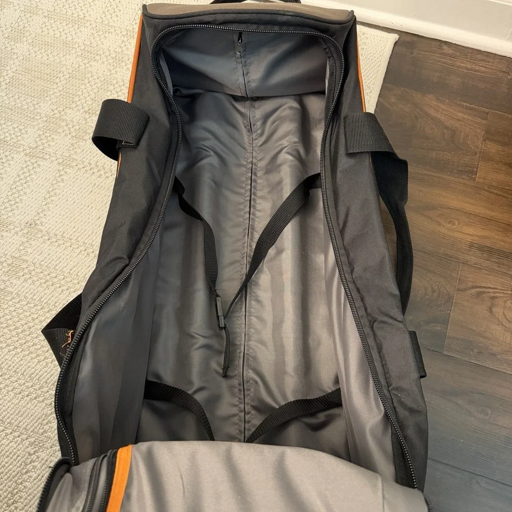 Timberland Rolling Duffle Bag Olive Orange Trim  Claremont